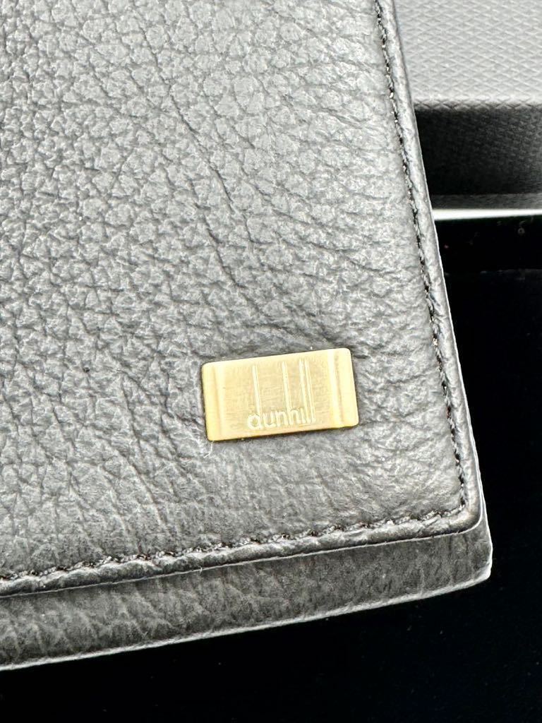 極美品　ダンヒル　長財布　ブラック　レザー　小銭入れ付き　メンズ　二つ折り財布　カードケース　コインケース