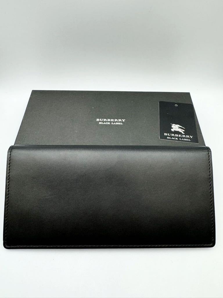 未使用品　バーバリー　ブラックレーベル　長財布　ブラック　レザー　小銭入れ付き　メンズ　二つ折り財布　カードケース　コインケース