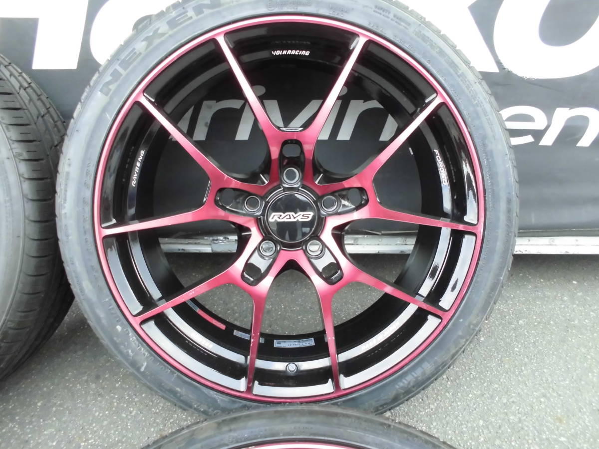 即決有☆売切り☆限定カラー☆RAYS VOLK RACING レイズ ボルクレーシング G025☆FORGED 鍛造☆19×7.5J+47 P114.3 5H☆225/40R19☆小傷有り_画像5