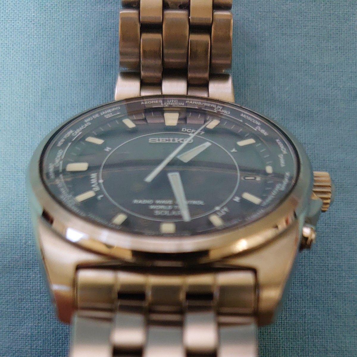 SEIKO チタン 電波ソーラー ジャンク ワールドタイム 7B25-0AB0 SEIKO チタン 電波ソーラー ジャンク ワールドタイム 7B25-0AB0