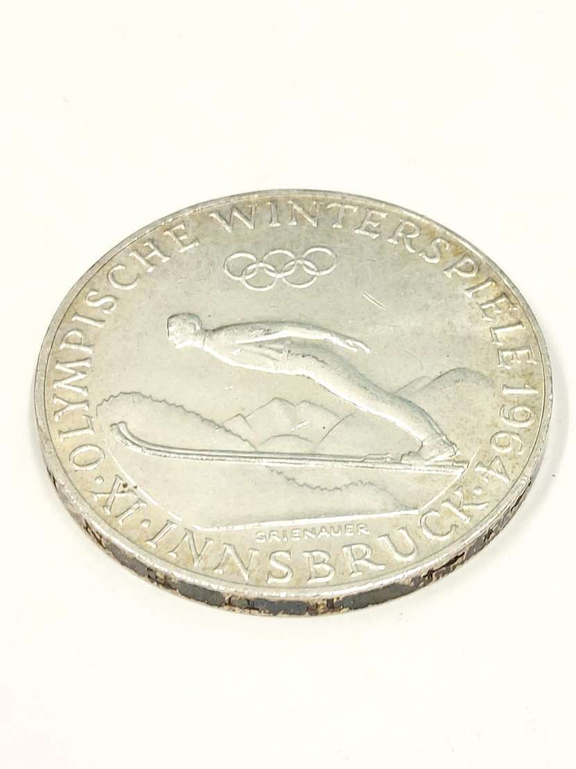 26420☆オーストリア　インスブルック　冬季オリンピック　記念銀貨　５０シリング　1964年　コレクション　コイン　硬貨　貨幣☆_画像5
