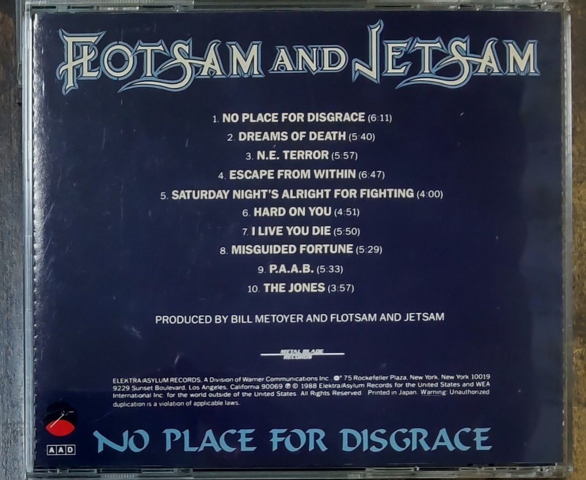 フロットサム・アンド・ジェットサム「ノー・プレイス・フォー・ディスグレイス 」やはり本作が最高！ 25XD 帯付　FLOTSAM AND JETSAM_画像4
