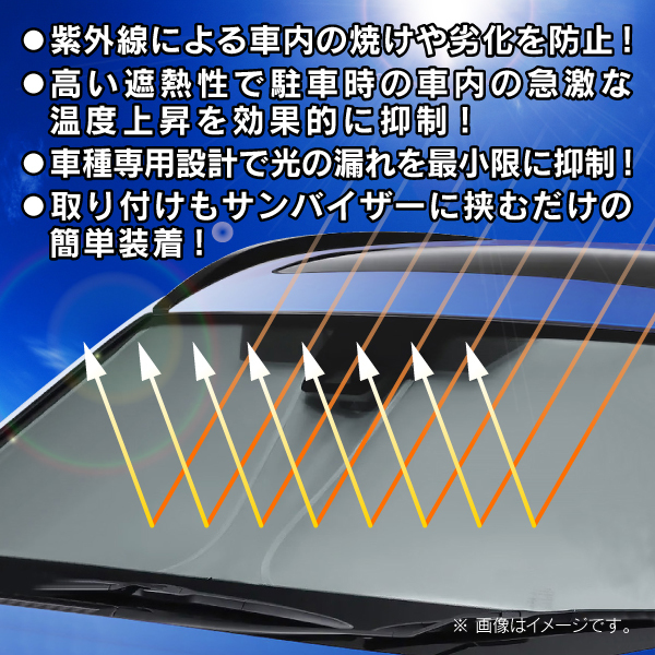 R.A.C 車種専用 サンシェード フロントガラス用 メルセデスベンツ EQC N293 2019年～_画像4