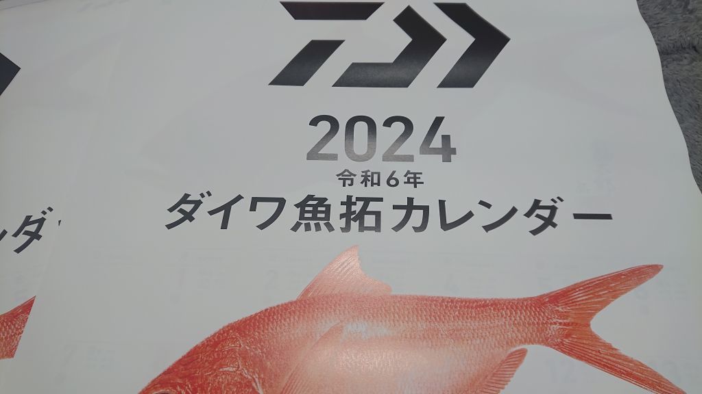 ボイド管梱包発送 2024年 ダイワ 魚拓 暦 カレンダー 2部セット ⑥ 令和6年 2個セット daiwa 2セット_画像4