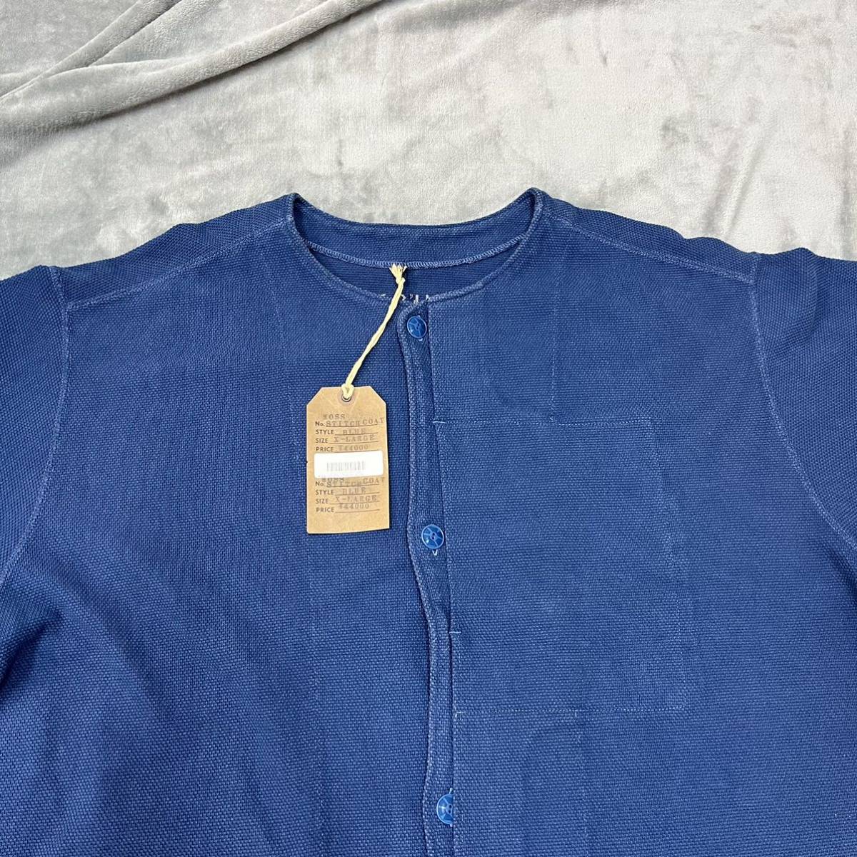 テンダーロイン モス ステッチ コート ブルー サイズ XL tenderloin MOSS STITCH COAT BLUE size XL 22ss 新品 未使用保管品_画像2