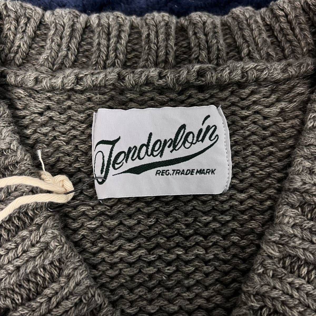 テンダーロイン Vネック コットンニット オリーブ サイズ L tenderloin V NECK COTTON KNIT OLIVE size L 19aw 新品 未使用保管品_画像4