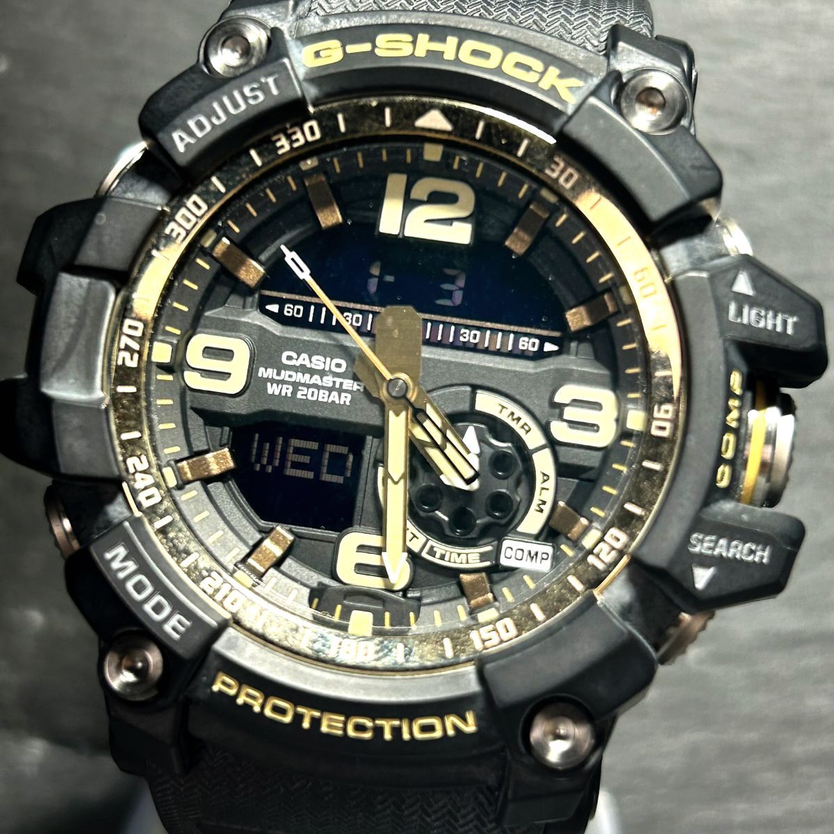 CASIO G-SHOCK カシオ ジーショック マッドマスター GG-1000GB 腕時計 クオーツ アナデジ 多機能 ゴールド 新品電池交換済み 動作確認済み_画像2