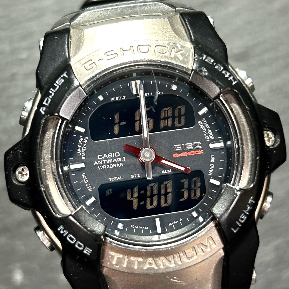 CASIO カシオ G-SHOCK ジーショック GIEZ ジーズ GS-300 腕時計 クオーツ アナデジ カレンダー 多機能 チタニウム 新品電池交換済み メンズ_画像1