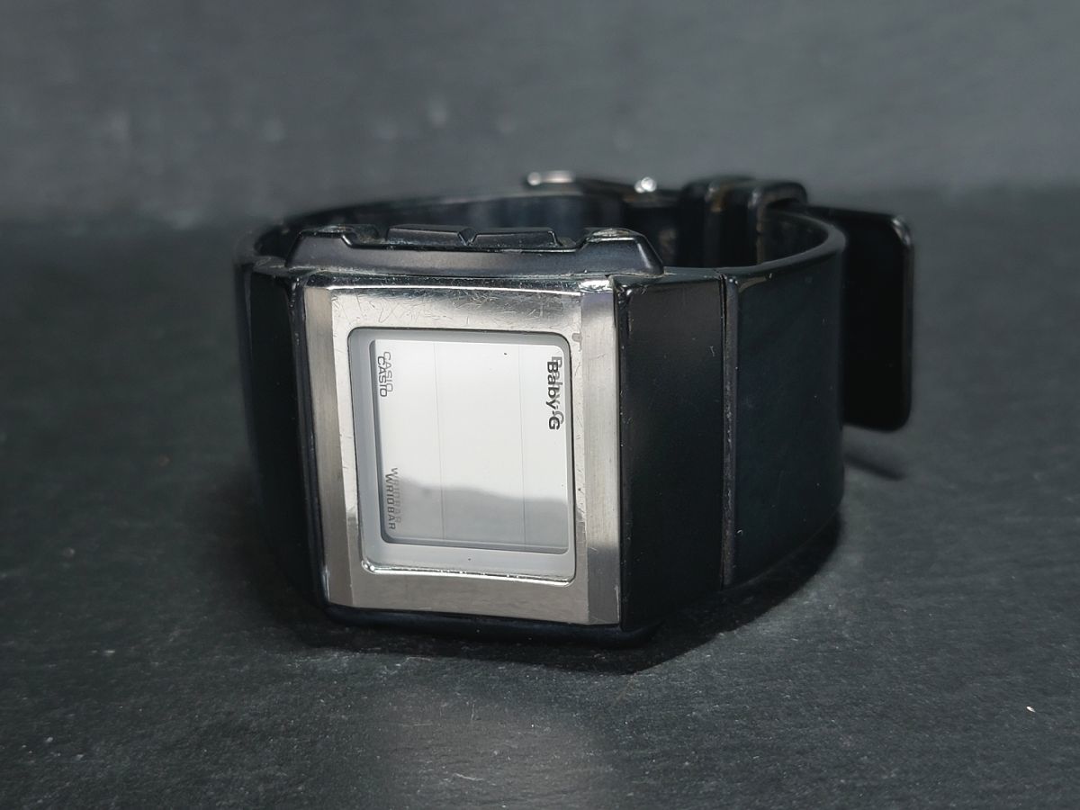 CASIO カシオ Baby-G ベビージー BG-2000 カスケットシリーズ メンズ 腕時計 デジタル スクエア文字盤 ブラック ラバーベルト ステンレス_画像4