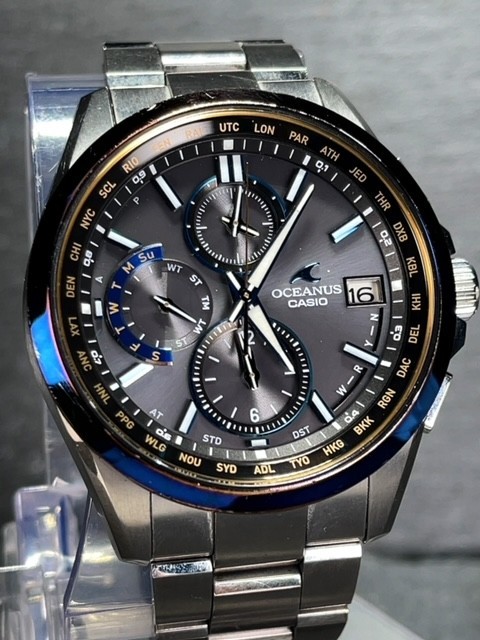 美品 限定 カシオ CASIO オシアナス OCEANUS ブラックマーブル OCW-T2600G-1AJF 腕時計 ソーラー タフソーラー 電波時計 マルチバンド6_画像1