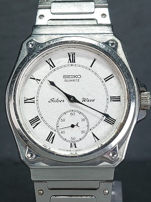 SEIKO セイコー SILVER WAVE シルバーウェーブ 2628-0060 メンズ アナログ 腕時計 ホワイト文字盤 メタルベルト 電池交換済み 動作確認済み_画像1