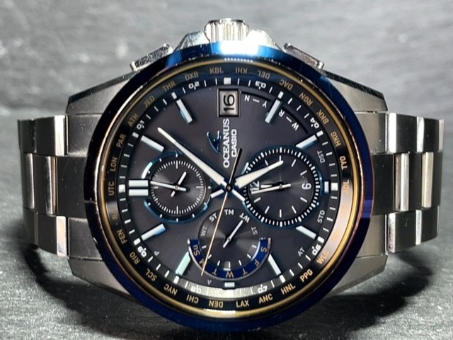 美品 限定 カシオ CASIO オシアナス OCEANUS ブラックマーブル OCW-T2600G-1AJF 腕時計 ソーラー タフソーラー 電波時計 マルチバンド6_画像7