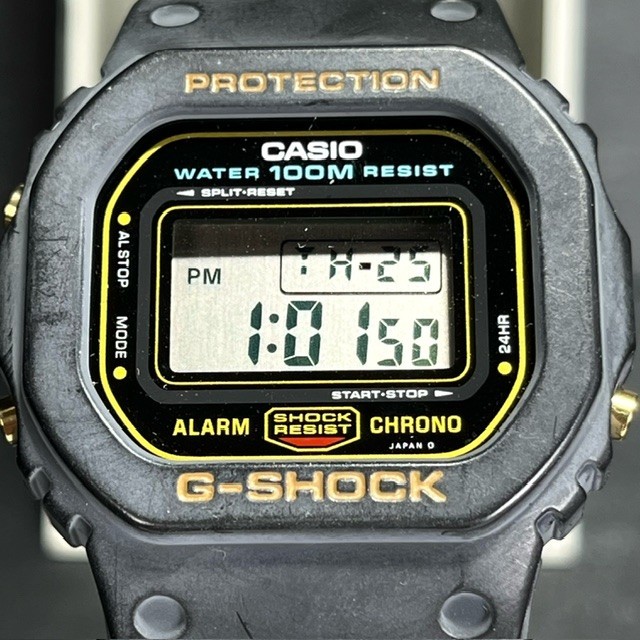 希少 美品 CASIO G-SHOCK カシオ ジーショック ジュニアG DW-500GC-9V 腕時計 クオーツ 小型 角型モデル ブラック 100M防水 新品電池交換済_画像1