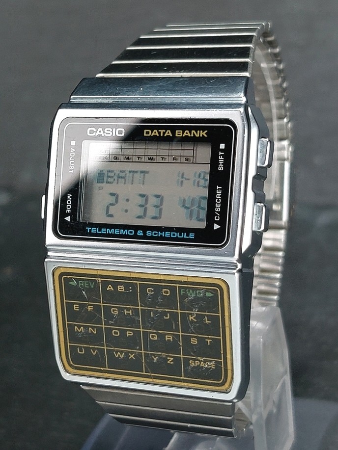 CASIO カシオ DATA BANK データバンク DBC-610 メンズ デジタル 腕時計 シルバー チプカシ 電卓 テレメモ 多機能 メタルベルト 動作確認済_画像3