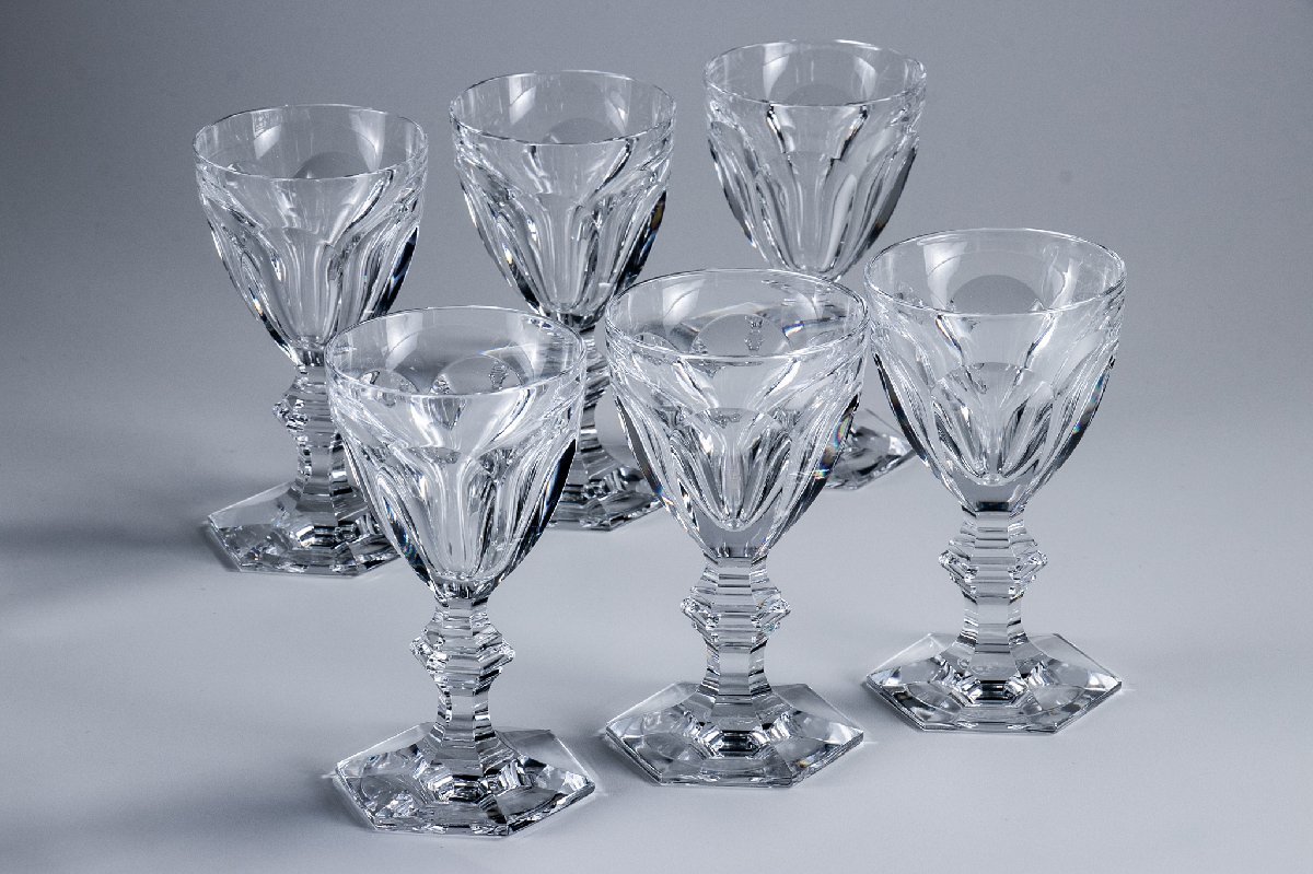【Baccara】 バカラ アルクール ゴブレット グラス 6客 D549 バラ売り可能です 洋食器 クリスタルガラス ワイングラス_画像1
