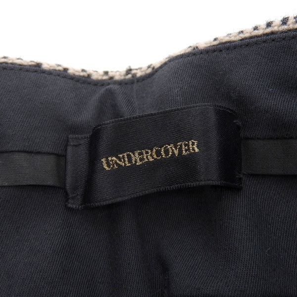 【セール！】◆美品◆ アンダーカバー UNDERCOVER ウール グレンチェック テーパードパンツ レディース 黒 茶 size1 [Y00666]_画像6