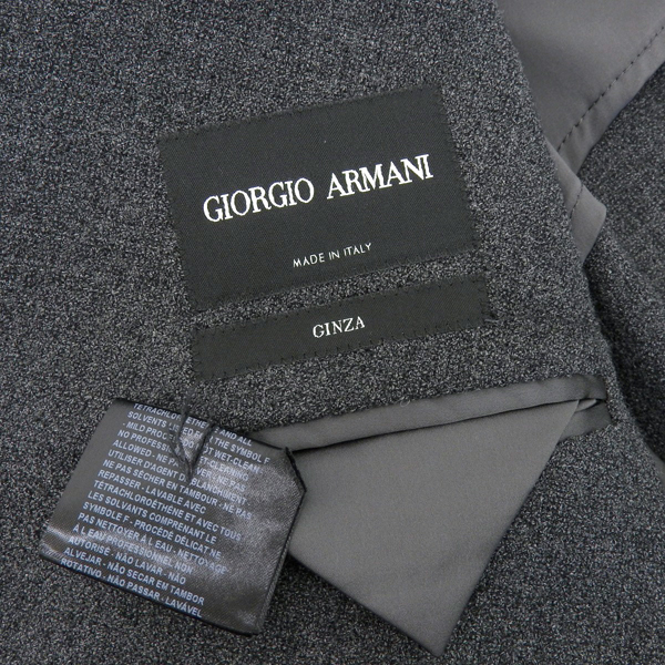 超美品 ジョルジオアルマーニ ARMANI ダブル ジャケット 4つボタン GINZA 黒タグ 2016年モデル サイズ48 メンズ [263803]_画像6