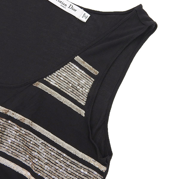 * очень красивый товар * Christian Dior DIORno- slip tops украшен блестками чёрный size36 женский [268839]