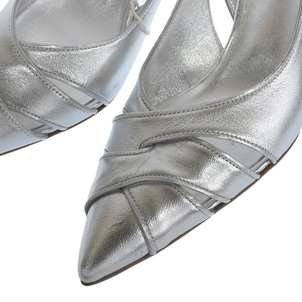 * unused *kasatiCASADEI heel pumps silver size 37 box sack attaching lady's [278201]