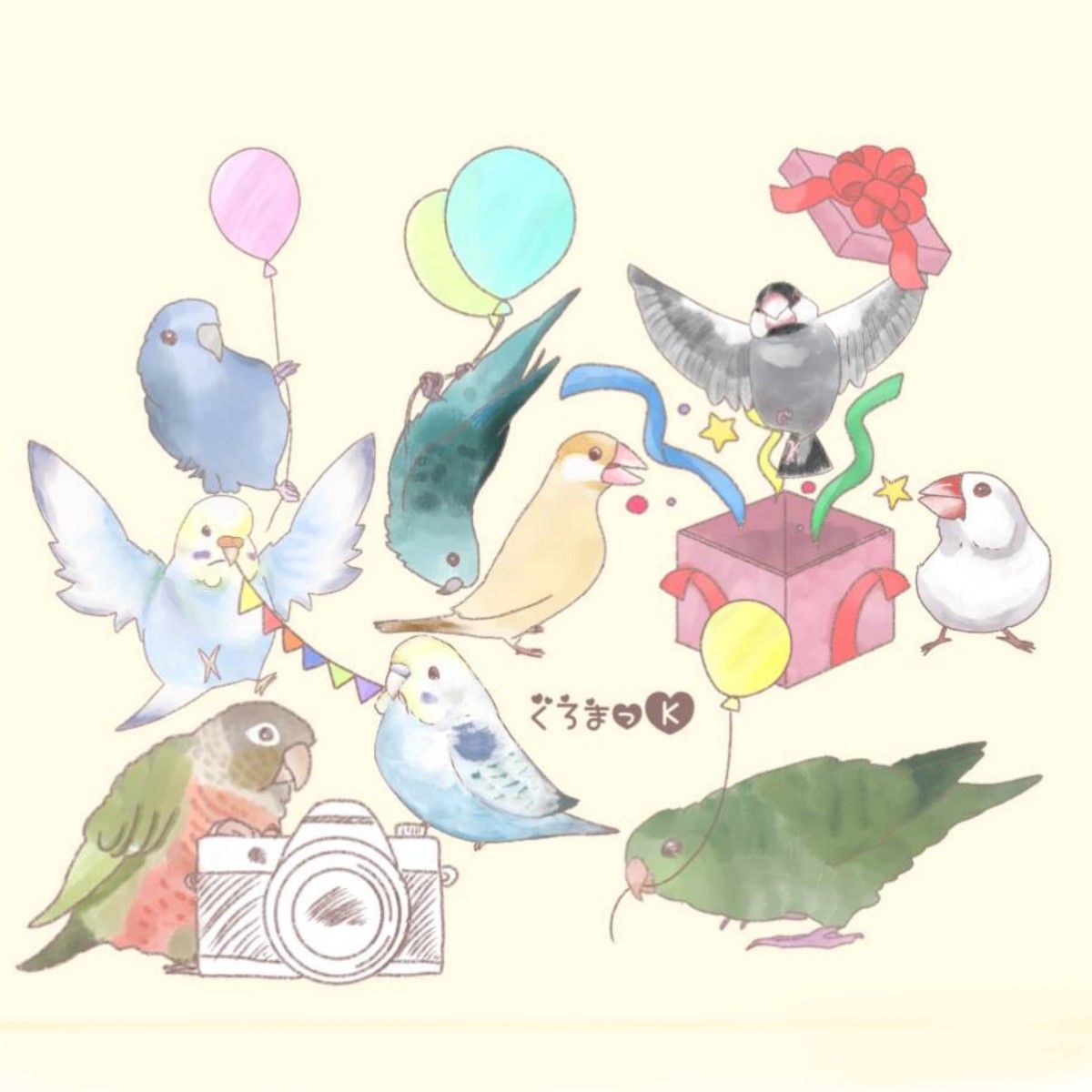【ぱーてぃー アイボリー1ブルー1】【キャンバス アイボリー】バードテント 鳥用品 おもちゃ