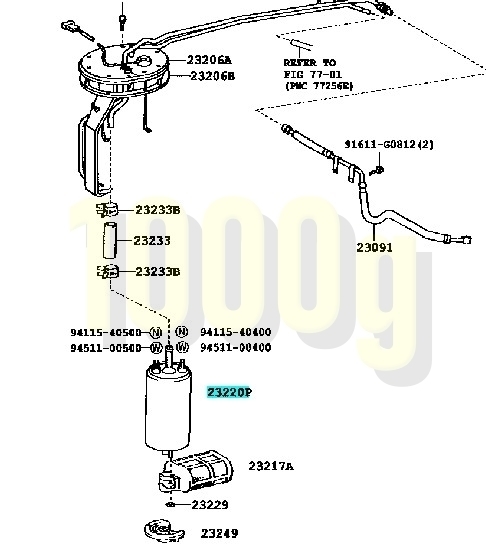 【トヨタ純正新品】TOYOTA 未使用品 ★希少廃番品★ クラウン フューエルポンプ 燃料ポンプ MS135 MS137 GS131 UZS131 7MGE 1GGZE 1UZFE_画像2