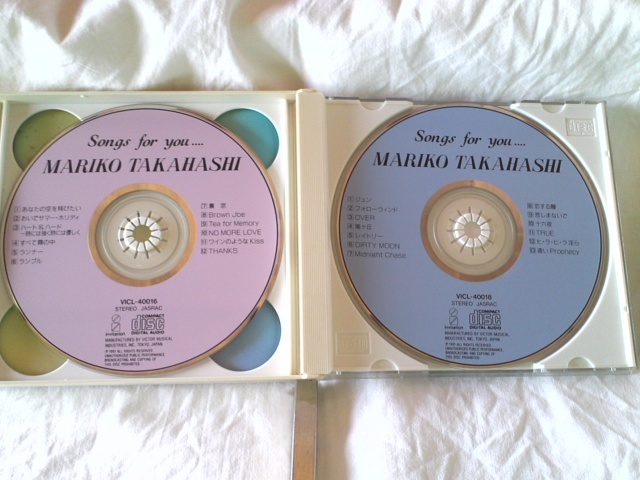 * used CD*[Songs for you]( Takahashi Mariko | the best record )3 pieces set 