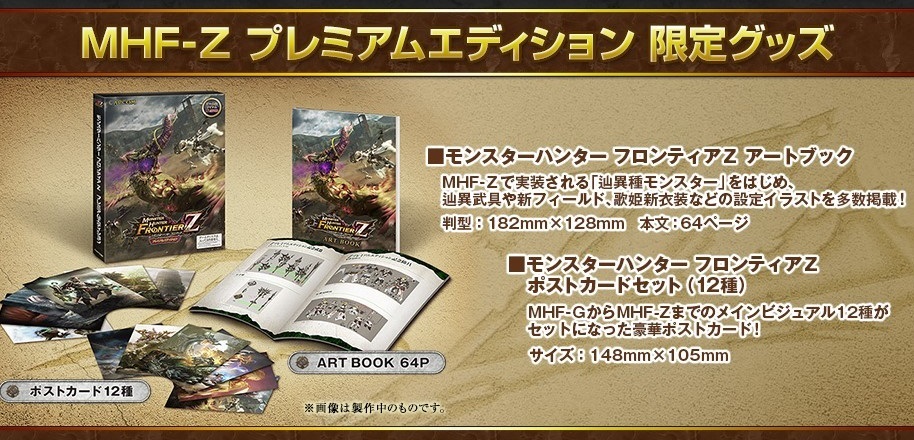 送料無料◆美品★MHFモンスターハンター ポストカード12種 イラスト アートブック フロンティアZプレミアムエディション モンハンの画像6