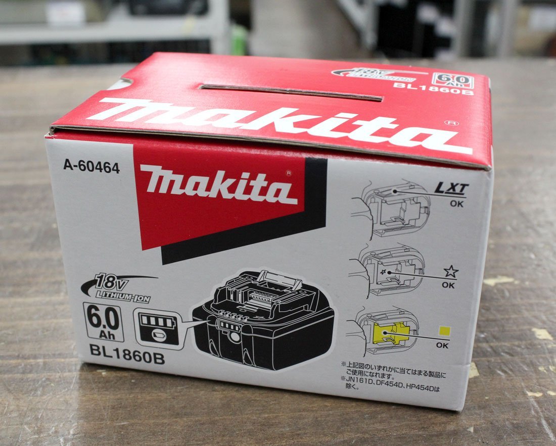 即決あり！送料無料!! 新品 makita/マキタ 18V 6.0Ah リチウムイオンバッテリ BL1860B 純正 4段階残容 自己故障診断 充電池 雪マークの画像2