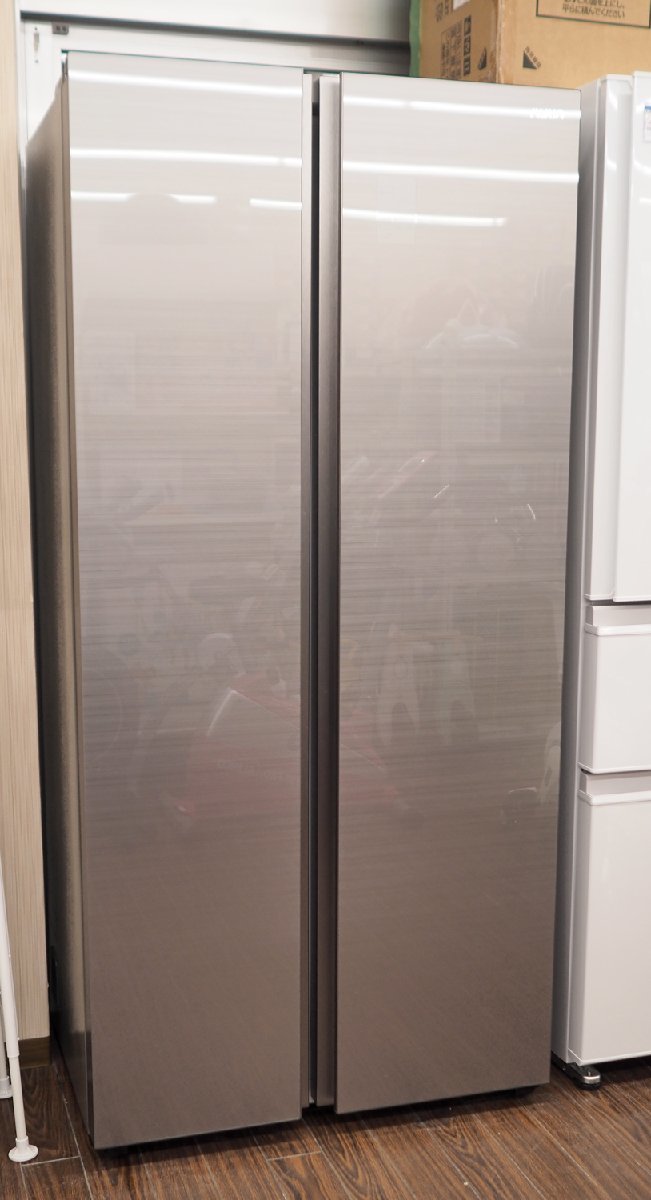  household goods flight limitation AQUA aqua freezing refrigerator AQR-SBS48K 2021 year made capacity 475L both opening glass door panorama open freezing * refrigeration separation 100kg.