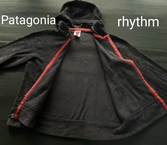 【希少美品】patagonia rhythmフリースジップアップパーカー M 黒