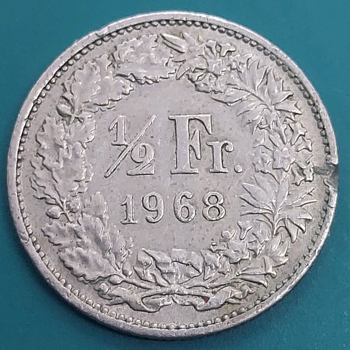 【60119】スイス 1/2フラン おまとめ3点 1968年 1970年 1993年 スイス硬貨 コイン コレクション品の画像5
