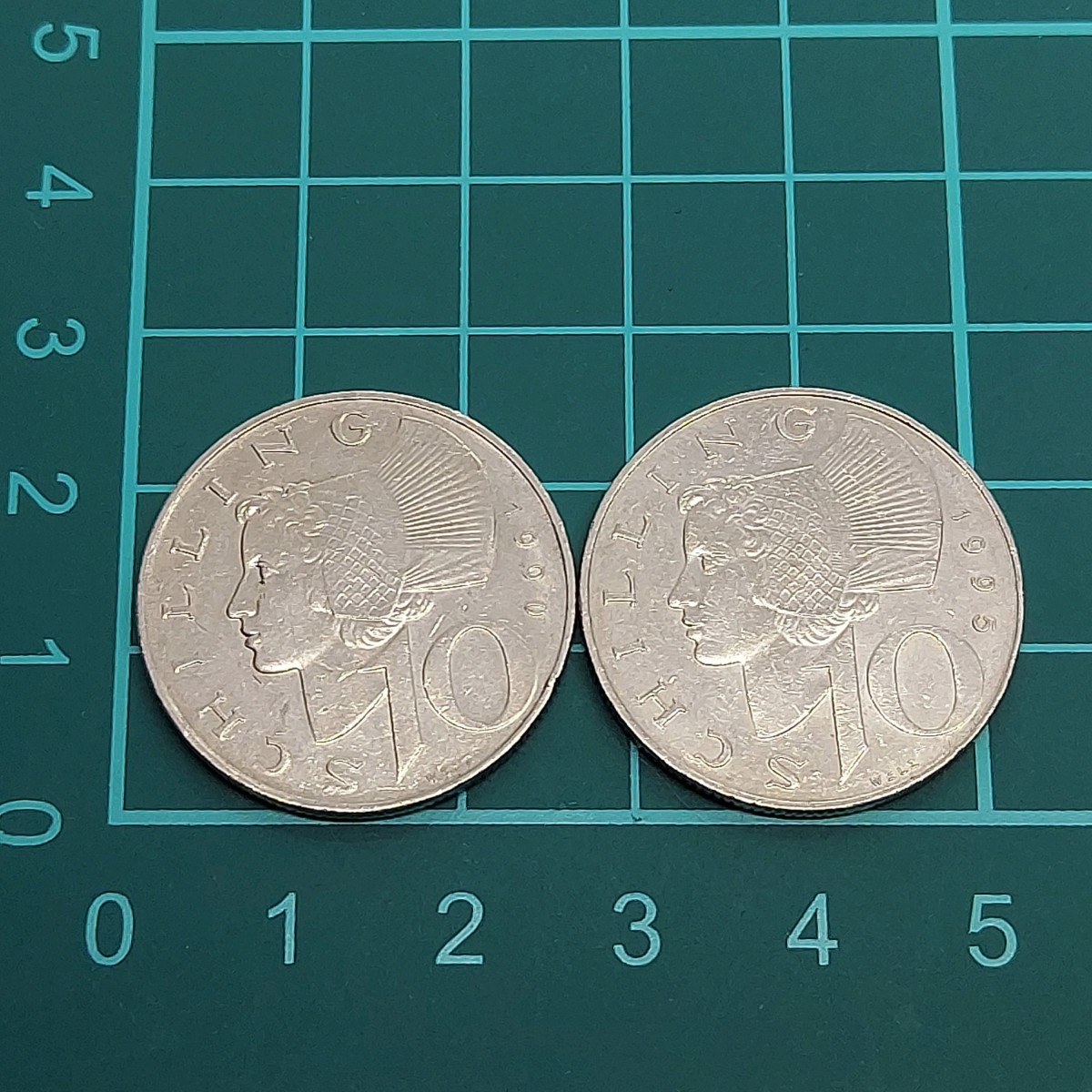 【60120】オーストリア　10シリング　おまとめ2点　1990年　1995年　硬貨　コイン　コレクション品_画像6
