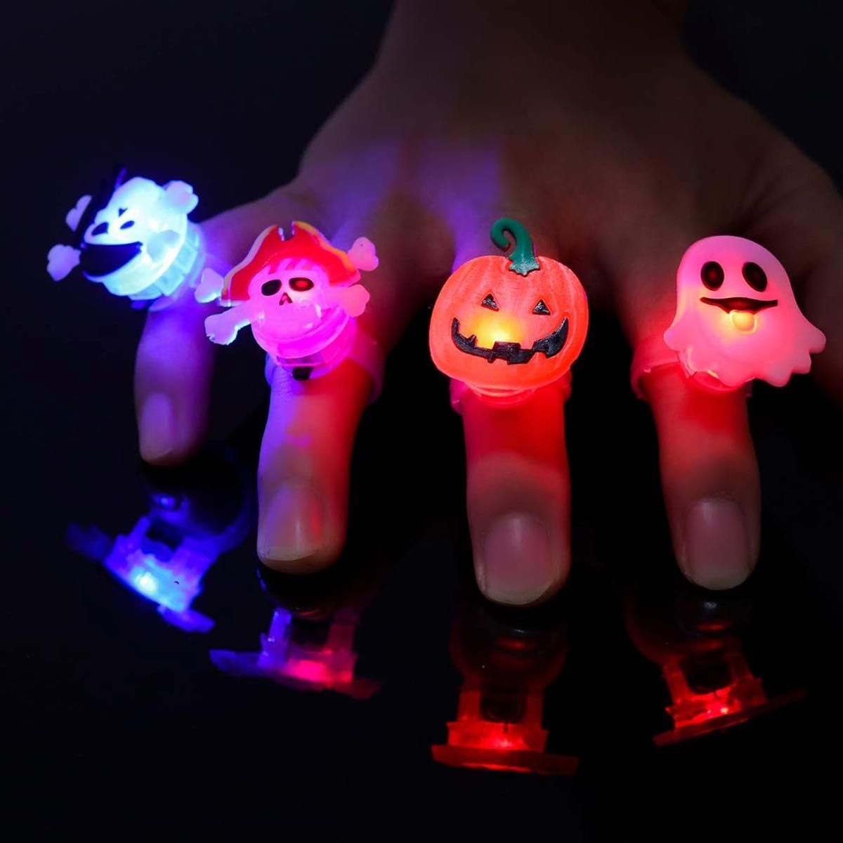 【新品未使用】TOYMYTOY ハロウィン 光る指輪 リングセット LEDリング おもちゃ