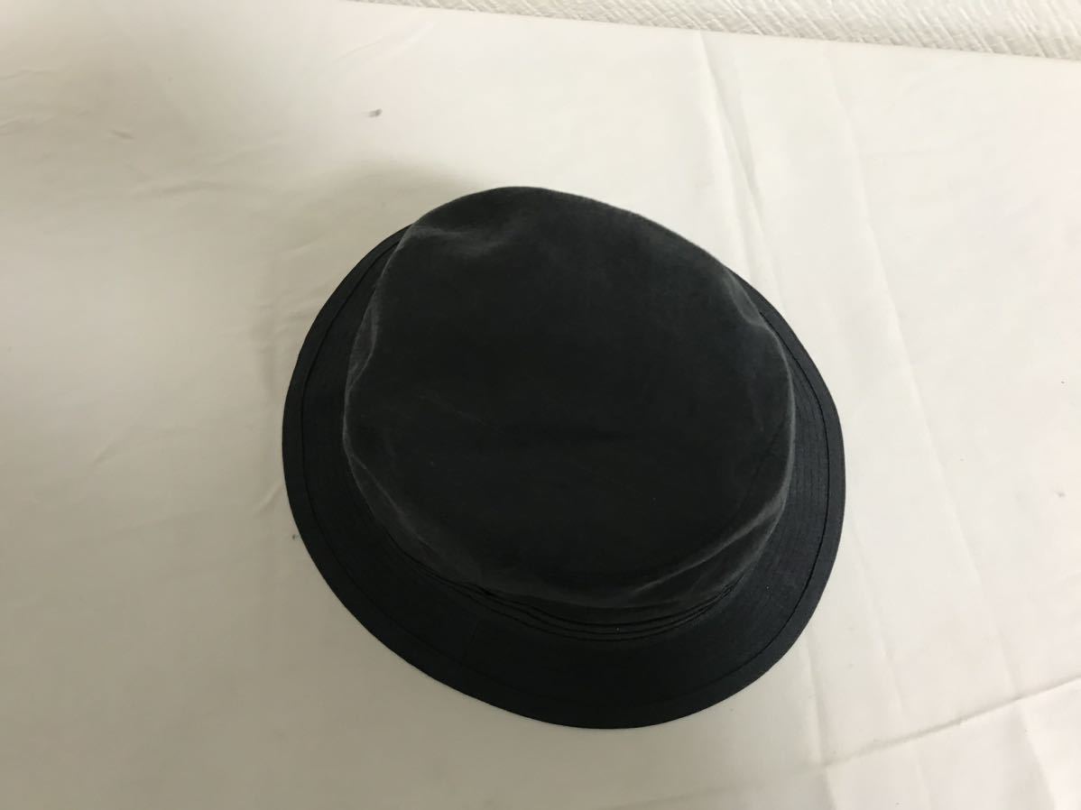  genuine article Aquascutum Aquascutum flax linen summer hat hat prevention men's lady's American Casual business suit black black 55cmS made in Japan 