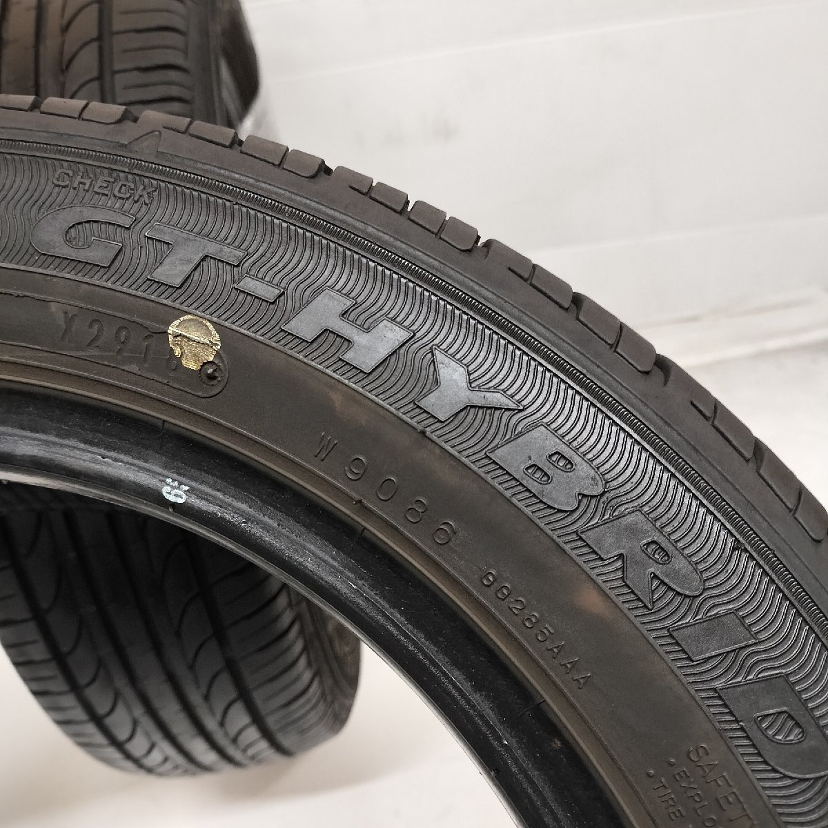 ◆本州・四国は送料無料◆ ＜ノーマルタイヤ 2本＞ 155/65R14 グッドイヤー GT-HYBRID 2018年製 80% タント N-BOX スペーシア_画像9