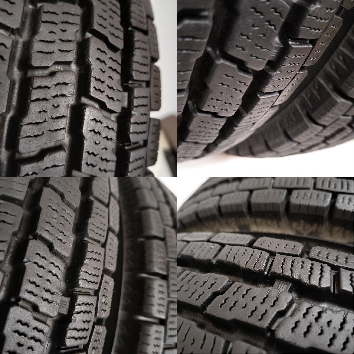 ◆本州・四国は送料無料◆ ＜スタッドレス & ホイール 4本＞ 145/80R12 LT ヨコハマタイヤ 12x4.00B ダイハツ 純正 4H -100 軽トラ 6PR同等_画像10