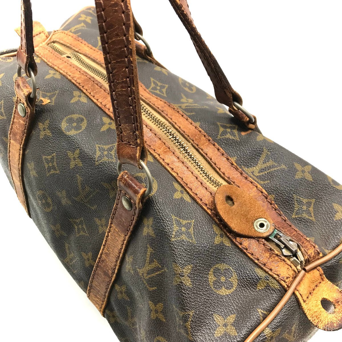 1円 LOUISVUITTON ルイヴィトン モノグラム サックスプール ミニボストン バッグ k970_画像7