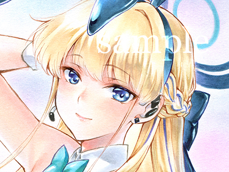 同人手描きイラスト/ブルーアーカイブ/飛鳥馬トキ(バニー) 同人手描きイラスト⁄ ブルーアーカイブ飛鳥馬トキバニー⁄ A4 イラスト