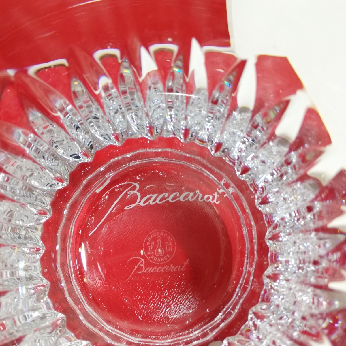 Baccarat バカラ クリスタルガラス ロックグラス 直径9.5cm×高さ8.5cm 未使用品 箱・袋付き [ グラス バカラグラス 高島屋 横浜店 ]_画像8