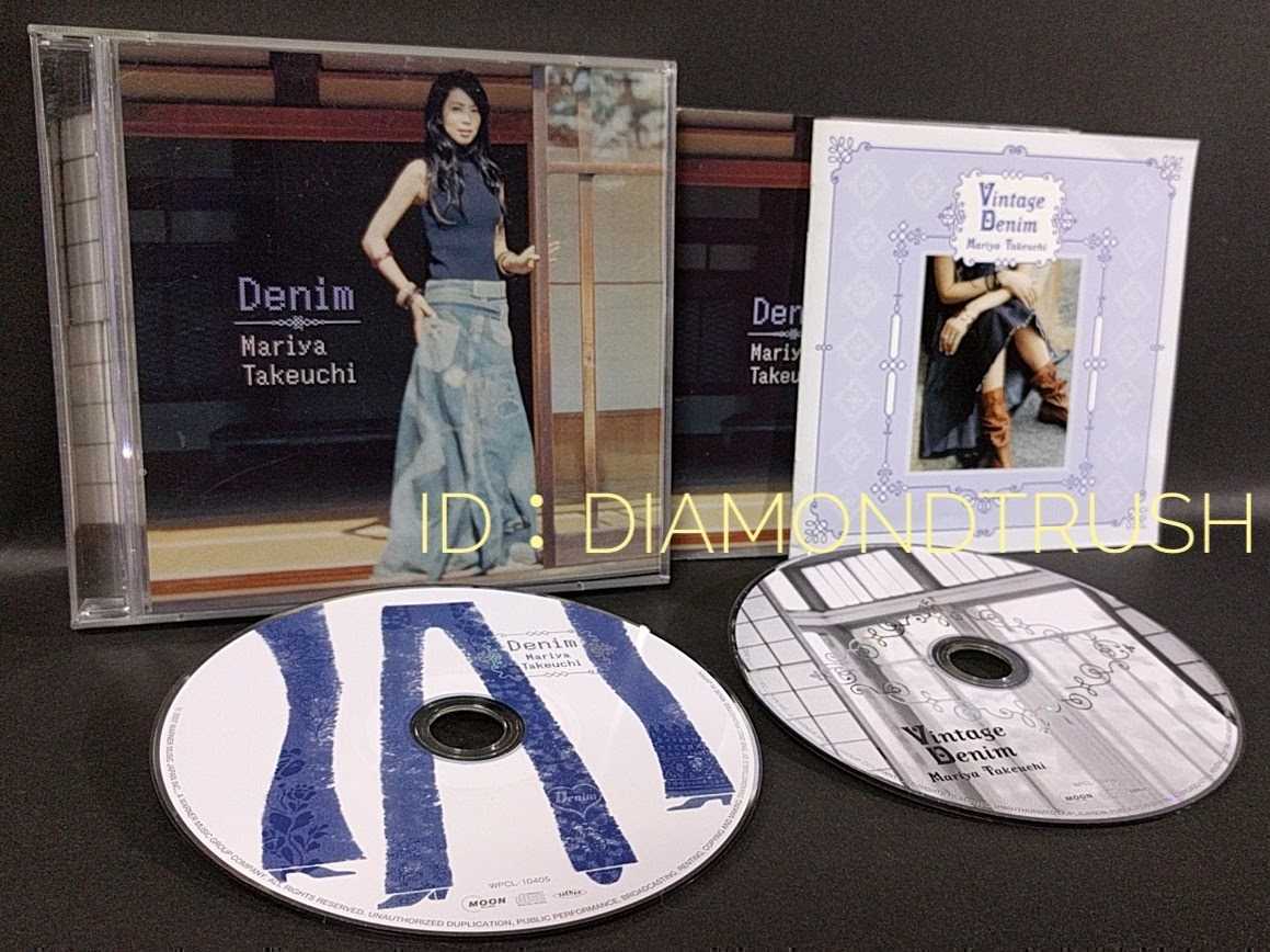 ☆初回盤 音質良好☆『竹内まりやDENIM デニム』★2枚組CDアルバム 全18曲★ ♪君住む街角/返信/スロー ラヴ/明日のない恋/終楽章/人生の扉_画像1