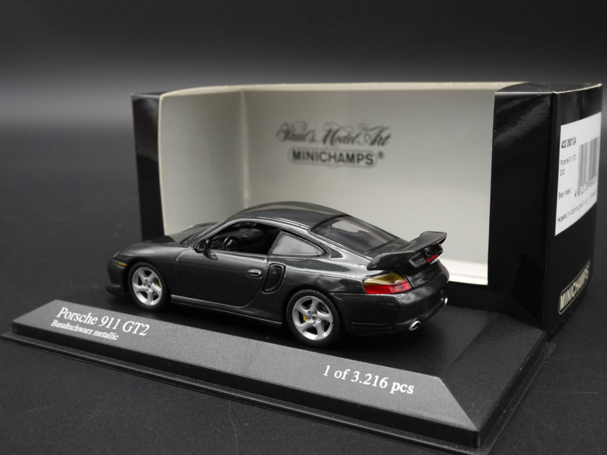 1:43 Minichamps ポルシェ 911 (996) GT2 ブラック 2000 Porsche_画像3