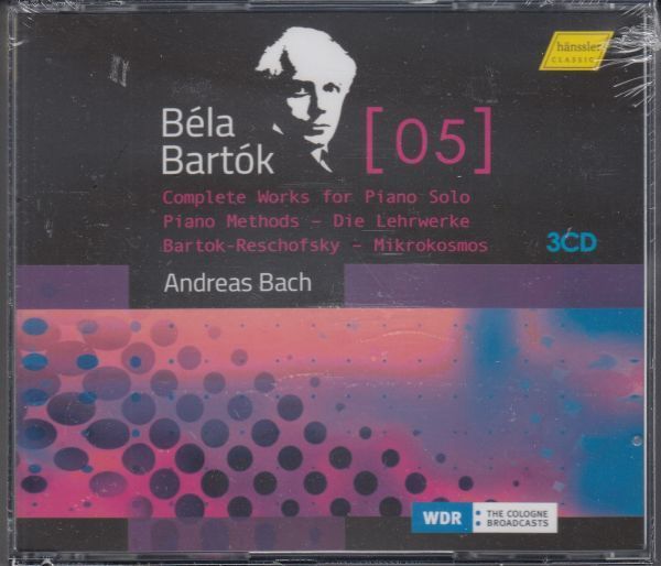 [3CD/Hanssler]バルトーク:ピアノの初歩BB.66(抜粋)&ミクロコスモス第1,2&4-6巻BB.105/アンドレアス・バッハ(p) 2013-2016_画像1