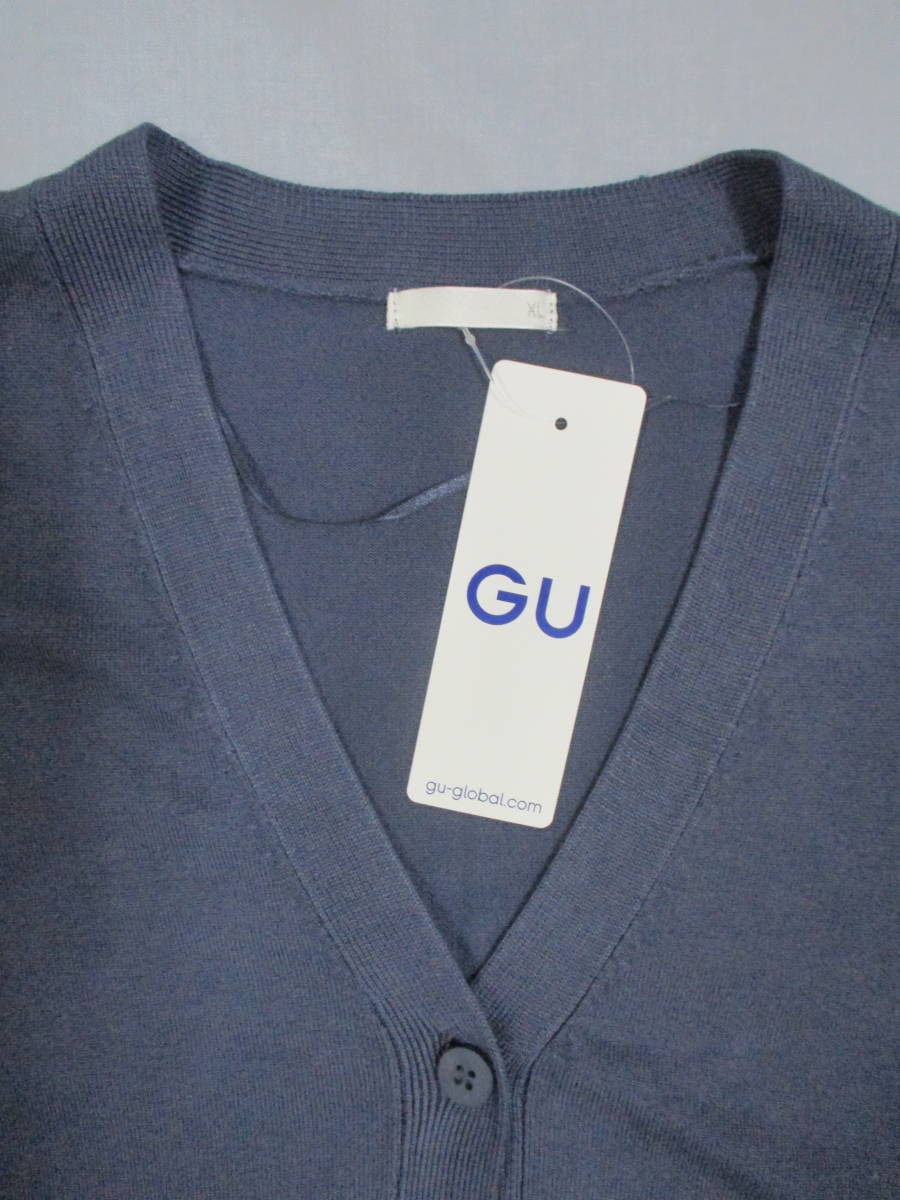 ＧＵ　ＷＯＭＥＮ　ロングカーディガン（長袖）+Ｅ　ＢＬＵＥ　ＸＬサイズ【商品タグ付・未使用品】_画像4