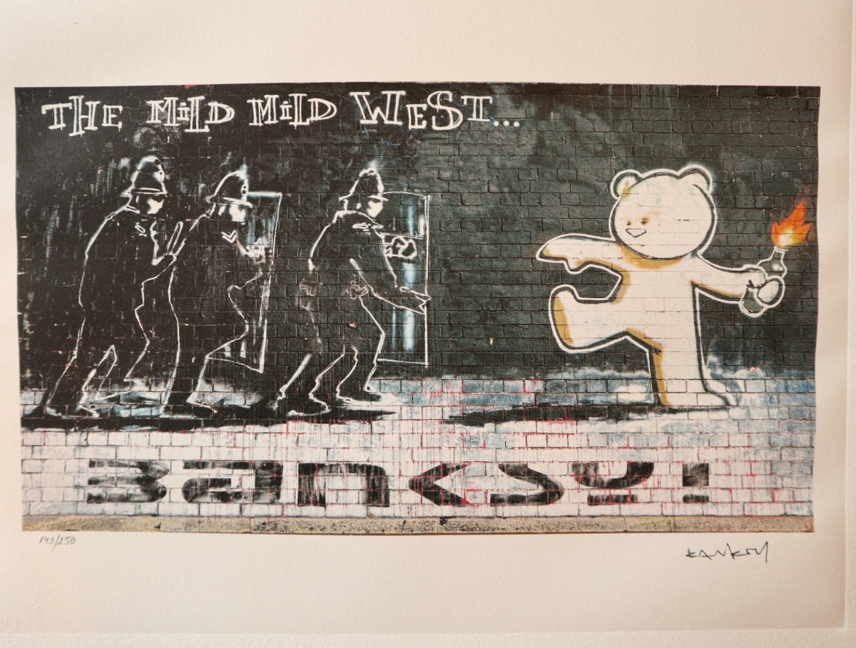 送料無料★バンクシー Banksy (The mild mild West)★限定数販売★販売証明書付属★リトグラフ 143/250★エスタンプ★超特価_画像7