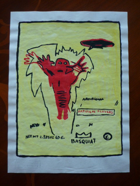  free shipping * Jean = Michel * bus Kia Jean-Michel Basquiat* New York, guarantee Lee seal equipped * certificate COA attached * copy * mixing media a7