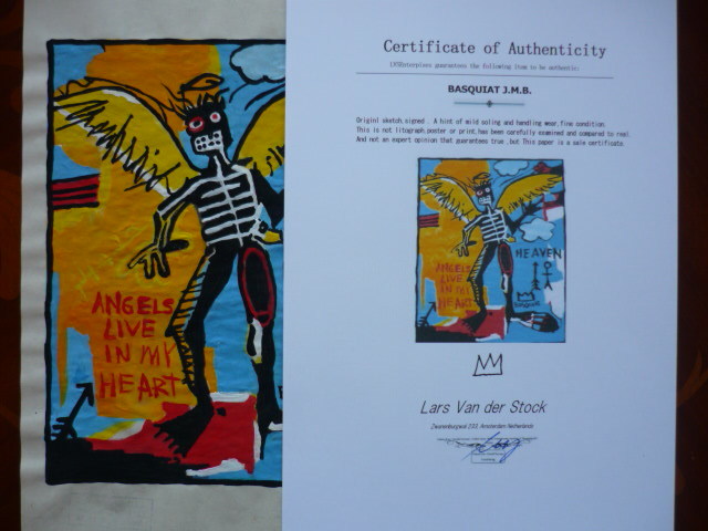  free shipping * Jean = Michel * bus Kia Jean-Michel Basquiat* New York, guarantee Lee seal equipped * certificate COA attached * copy * mixing media a23