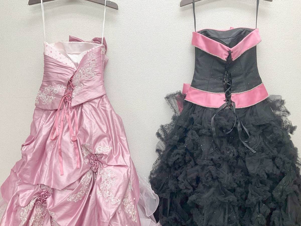 ☆ドレス★カラードレス ウェディングドレス 2点セット 9T/7T ピンク/ブラック ブライダル _画像5
