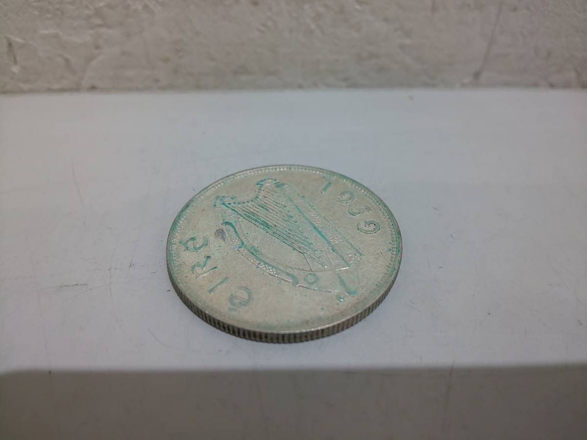 55996★アイルランド ハーフクラウン 銀貨 1939年 馬 アイリッシュハープ_画像4
