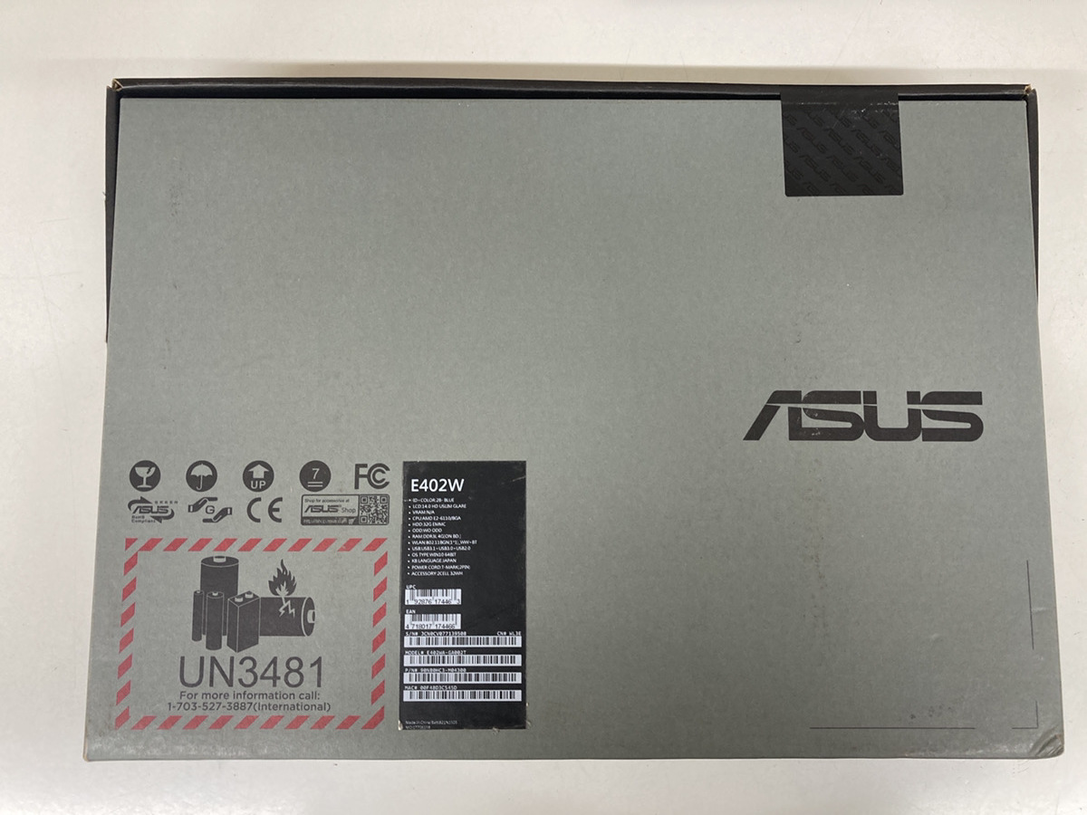 新品未開封　ASUS 14型モバイルノートパソコン AMD Eシリーズ E402WA-GA002T_画像1