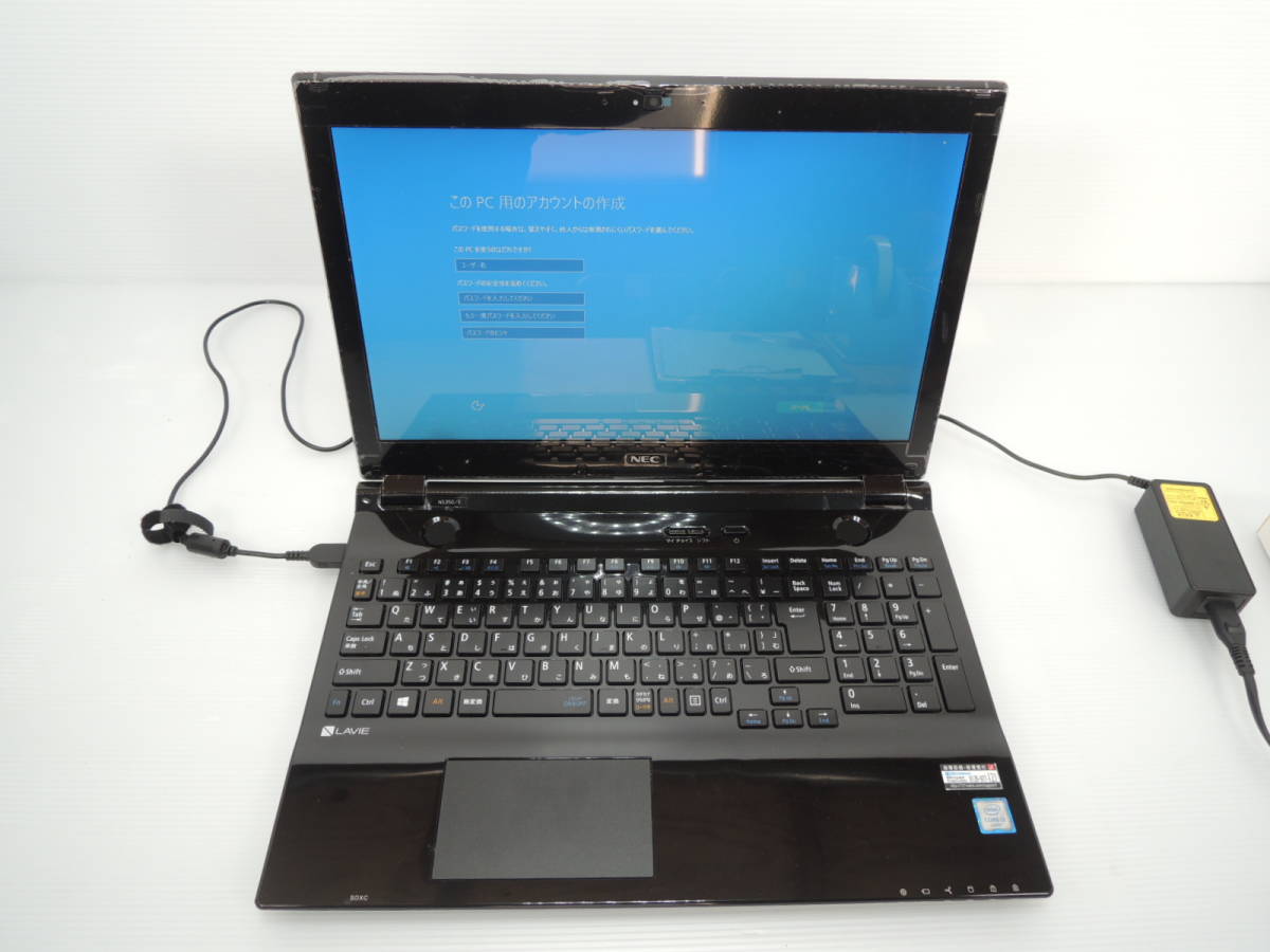 △美品 NEC LAVIE エヌイーシー PC-NS350EAB ノートパソコン Core i3 6100U ブラック 黒色 初期化済み/管理0908A21-01260001_画像2